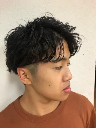 パーマ メンズ ダブルスキルエクステ /羽エクステ白石宇由のヘアスタイル