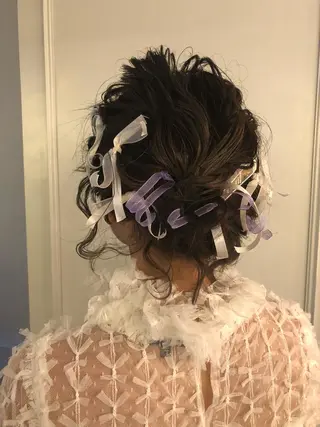 ミディアム ヘアアレンジ レイヤーカット✂️ 横浜No1♡下鳥翔子のヘアスタイル