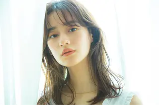 セミロング マンツーマン施術 山口つよしのヘアスタイル