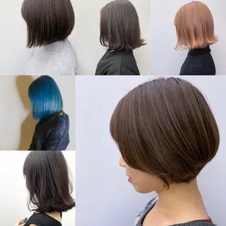 ショート カラー パーマ ヘアアレンジ N゜jillva ナンバージルバのヘアスタイル