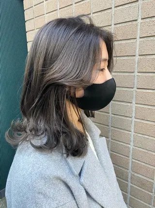セミロング カラー ヘアアレンジ マツエク・マツパ 💎耳ツボジュエリー ×銀座美容室💎のヘアスタイル