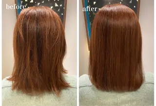 ミディアム カラー Rely 美空のヘアスタイル