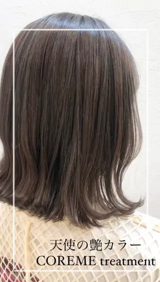 ミディアム カラー 縮毛矯正/髪質改善/ 艶髪ササキナツミのヘアスタイル