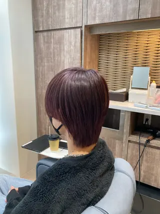 カラー メンズ ピンクカラー🎀 米津 美佑のヘアスタイル