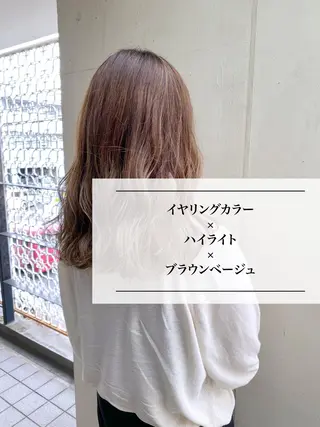セミロング カラー 進 詩織のヘアスタイル