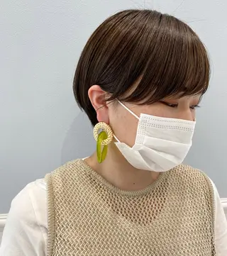 ショート カラー 透明感カラー 松田晃代のヘアスタイル