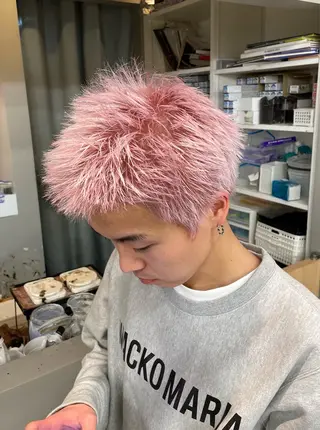 ショート カラー メンズ カマタ ハルキのヘアスタイル