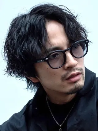 ミディアム パーマ メンズ fifth天神 パーマ特化/石橋航海のヘアスタイル