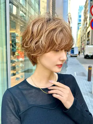 ショート カラー ⭐️銀座/ショート/ 艶カラー/りょうがのヘアスタイル