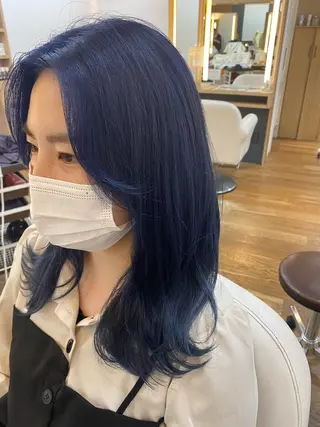 ミディアム カラー ヘアアレンジ 韓国ヘア sasugaのヘアスタイル