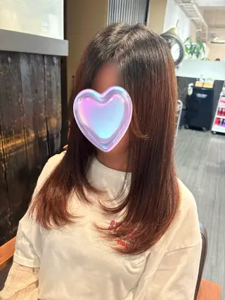 セミロング こやなぎ れいなのヘアスタイル