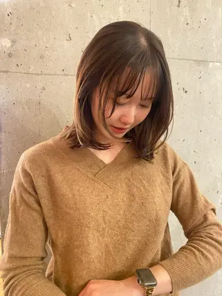 ミディアム YUUKI/ウルフ .ボブパーマのヘアスタイル
