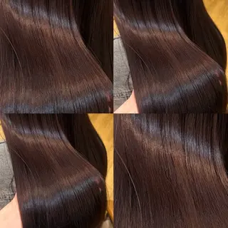 ロング カラー パーマ 👑髪質改善wカラー /ハイトーン/アユカのヘアスタイル