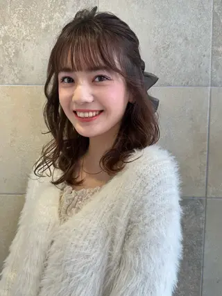 セミロング ヘアアレンジ 後輩のモデル募集中 河端　麻佑のヘアスタイル