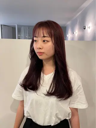 セミロング 韓国レイヤー YOKE reinaのヘアスタイル