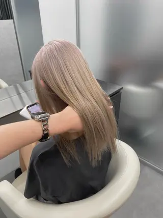 ミディアム カラー 江坂トレンド韓国風 髪質改善shinoのヘアスタイル