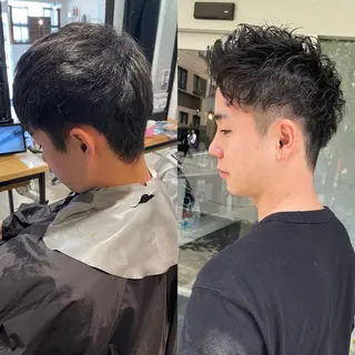 メンズ アートディレクター ワダヒサノリのヘアスタイル