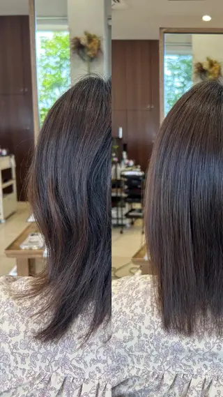 ミディアム パーマ Sae/透け感カラー /盛れる顔周りのヘアスタイル