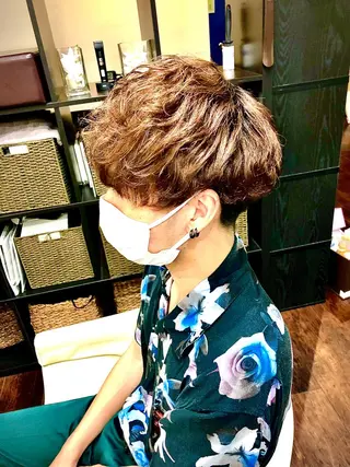 ショート パーマ メンズ share salon n'est-ce pa(シェアサロン　ネセパ)所属・men's特化　石井 貴章のヘアスタイル