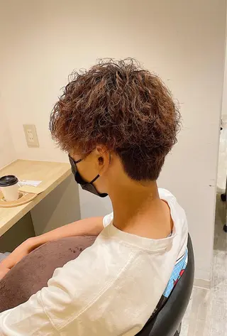 パーマ メンズ 升水 優太のヘアスタイル