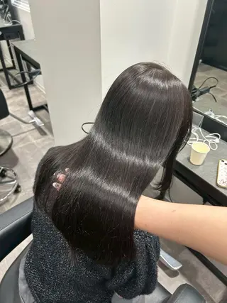 カラー *ブリーチなし🤎 透明感カラー🤎のヘアスタイル