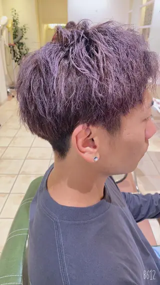 ショート カラー パーマ 斎藤 彩香のヘアスタイル