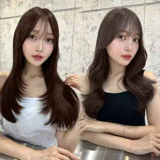 ロング カラー 髪質改善/韓国ヘア レイヤー/新宿/ロミのヘアスタイル