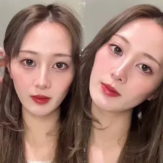 セミロング 韓国カット/透明感 カラー/NANAMIのヘアスタイル