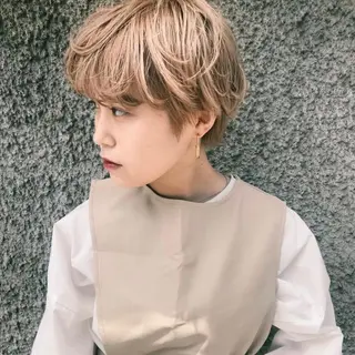 ショート カラー 🧡色落ちまで2度綺 麗なカラー🧡ヨシキのヘアスタイル