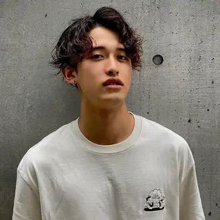 ショート パーマ メンズ Ryo 難波 メンズサロンのヘアスタイル