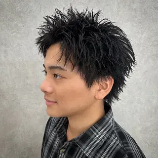 ショート メンズ そら/Ace栄 スパイキー/パーマのヘアスタイル