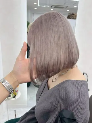 ミディアム カラー 髪質改善ストレート髪 質改善カラー特化中崎のヘアスタイル