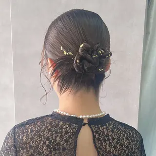 ミディアム ヘアアレンジ 伊藤 玲衣のヘアスタイル