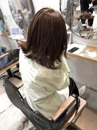 セミロング 梅田/髪質改善✨ 酸性ストレート💕のヘアスタイル