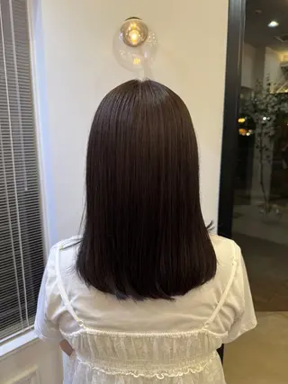 ミディアム カラー 天野 珠華のヘアスタイル