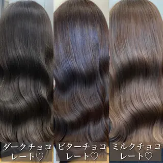 セミロング カラー プル艶職人/ にしものヘアスタイル