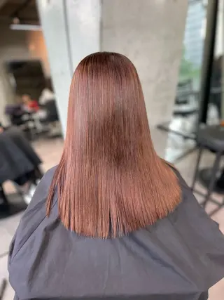 セミロング カラー 髪質改善/堀江 ケアカラーtoshiのヘアスタイル