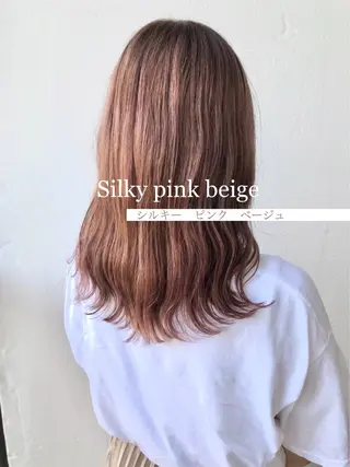 セミロング カラー 金安 かんたのヘアスタイル