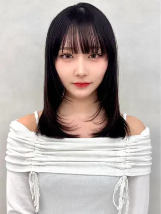 ロング 🇰🇷韓国レイヤー ケアカラー／田川佑紀のヘアスタイル