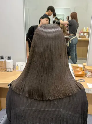 ミディアム パーマ 巻ける髪質改善🫧ハ イライト/永田汰伊智のヘアスタイル