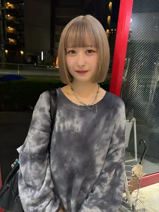 ショート カラー 🧡梅田ハイトーン カラー🧡runaのヘアスタイル