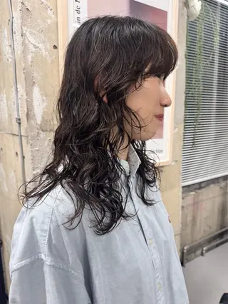 ロング カラー パーマ casey mayuのヘアスタイル