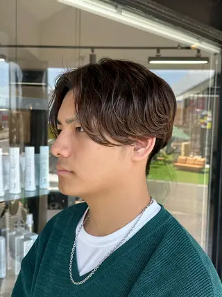 パーマ メンズ arika オケシ　リョウダイのヘアスタイル