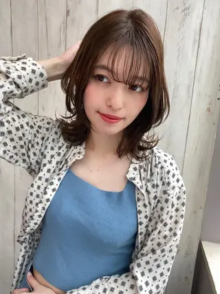 ミディアム ヒラヤマ ユウスケのヘアスタイル