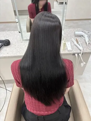 ロング カラー 🐰うる艶透明感 カラー🎀ゆずなのヘアスタイル