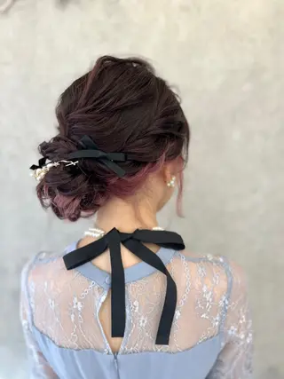 セミロング ヘアアレンジ 伊藤 栄子のヘアスタイル