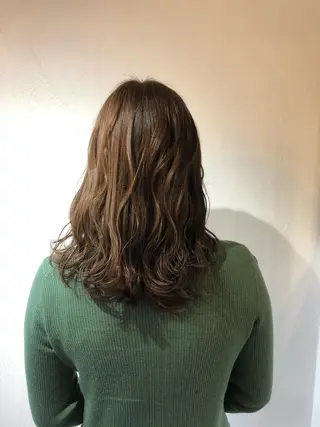 セミロング カラー ベイリコルド　アトリ 店長　宮城一真のヘアスタイル