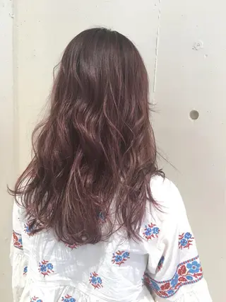 セミロング カラー ヘアアレンジ ベージュカラー🧸 伊藤なつみのヘアスタイル