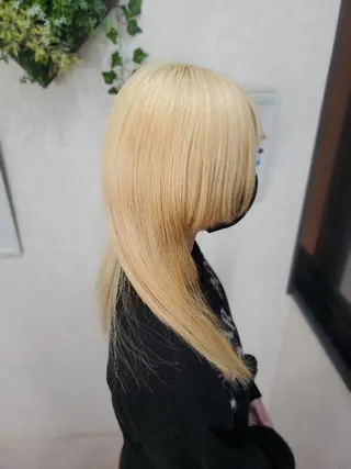セミロング カラー 小島　崇義 ブリーチお任せ下さいのヘアスタイル