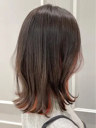 ミディアム カラー 💎小顔前髪&髪質 改善カラー💎片桐のヘアスタイル